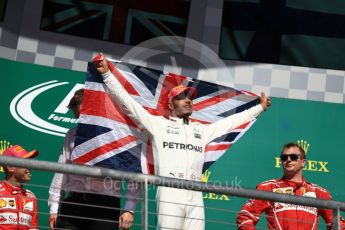 World © Octane Photographic Ltd. Formula 1 - American Grand Prix - Sunday - Race Podium. Lewis Hamilton - Mercedes AMG Petronas F1 W08 EQ Energy+. Circuit of the Americas, Austin, Texas, USA. Sunday 22nd October 2017. Digital Ref: 1995LB1D0999