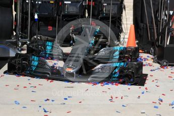 World © Octane Photographic Ltd. Formula 1 - American Grand Prix - Sunday - Race Podium. Spares of Mercedes AMG Petronas F1 W08 EQ Energy+. Circuit of the Americas, Austin, Texas, USA. Sunday 22nd October 2017. Digital Ref: 1995LB1D1305