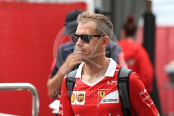 World © Octane Photographic Ltd. Formula 1 - American Grand Prix - Friday - Paddock. Sebastian Vettel - Scuderia Ferrari SF70H. Circuit of the Americas, Austin, Texas, USA. Friday 20th October 2017. Digital Ref: 1985LB1D3263