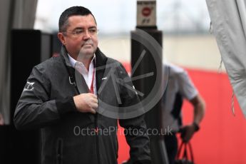 World © Octane Photographic Ltd. Formula 1 - American Grand Prix - Friday - Paddock. Eric Boullier - McLaren Honda MCL32. Circuit of the Americas, Austin, Texas, USA. Friday 20th October 2017. Digital Ref: 1985LB1D3309