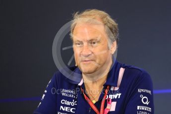 World © Octane Photographic Ltd. Formula 1 - American Grand Prix – Friday Team Press Conference. Robert Fernley - Deputy Team Principal of Sahara Force India. Circuit of the Americas, Austin, Texas, USA. Friday 20th October 2017. Digital Ref: 1988LB1D5384