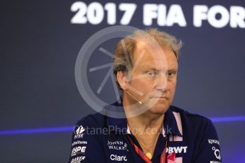 World © Octane Photographic Ltd. Formula 1 - American Grand Prix – Friday Team Press Conference. Robert Fernley - Deputy Team Principal of Sahara Force India. Circuit of the Americas, Austin, Texas, USA. Friday 20th October 2017. Digital Ref: 1988LB1D5415