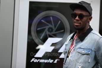 World © Octane Photographic Ltd. Formula 1 - American Grand Prix - Sunday - Paddock. Usain Bolt. Circuit of the Americas, Austin, Texas, USA. Sunday 22nd October 2017. Digital Ref: 1992LB1D8111