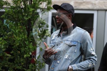 World © Octane Photographic Ltd. Formula 1 - American Grand Prix - Sunday - Paddock. Usain Bolt. Circuit of the Americas, Austin, Texas, USA. Sunday 22nd October 2017. Digital Ref: 1992LB1D8125