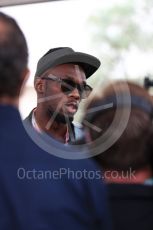 World © Octane Photographic Ltd. Formula 1 - American Grand Prix - Sunday - Paddock. Usain Bolt meets with the media. Circuit of the Americas, Austin, Texas, USA. Sunday 22nd October 2017. Digital Ref: 1992LB1D8197