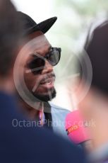 World © Octane Photographic Ltd. Formula 1 - American Grand Prix - Sunday - Paddock. Usain Bolt meets with the media. Circuit of the Americas, Austin, Texas, USA. Sunday 22nd October 2017. Digital Ref: 1992LB1D8232