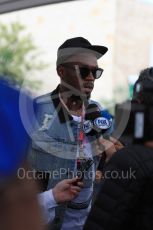 World © Octane Photographic Ltd. Formula 1 - American Grand Prix - Sunday - Paddock. Usain Bolt meets with the media. Circuit of the Americas, Austin, Texas, USA. Sunday 22nd October 2017. Digital Ref: 1992LB1D8267