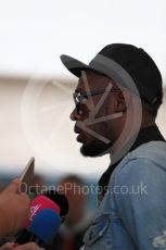 World © Octane Photographic Ltd. Formula 1 - American Grand Prix - Sunday - Paddock. Usain Bolt meets with the media. Circuit of the Americas, Austin, Texas, USA. Sunday 22nd October 2017. Digital Ref: 1992LB1D8322