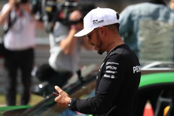 World © Octane Photographic Ltd. Formula 1 - American Grand Prix - Sunday - Paddock. Lewis Hamilton takes Usain Bolt on a Hot Lap of COTA. Circuit of the Americas, Austin, Texas, USA. Sunday 22nd October 2017. Digital Ref: 1992LB1D8494