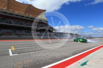 World © Octane Photographic Ltd. Formula 1 - American Grand Prix - Sunday - Paddock. Lewis Hamilton takes Usain Bolt on a Hot Lap of COTA. Circuit of the Americas, Austin, Texas, USA. Sunday 22nd October 2017. Digital Ref: 1992LB2D6943