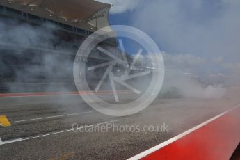 World © Octane Photographic Ltd. Formula 1 - American Grand Prix - Sunday - Paddock. Lewis Hamilton takes Usain Bolt on a Hot Lap of COTA. Circuit of the Americas, Austin, Texas, USA. Sunday 22nd October 2017. Digital Ref: 1992LB2D6976