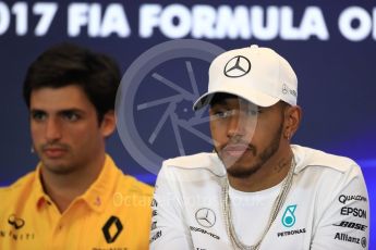 World © Octane Photographic Ltd. Formula 1 - American Grand Prix – Thursday Driver Press Conference – Part 1. Lewis Hamilton - Mercedes AMG Petronas F1 Team. Circuit of the Americas, Austin, Texas, USA. Thursday 19th October 2017. Digital Ref: 1984LB1D2196