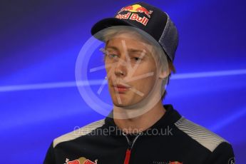 World © Octane Photographic Ltd. Formula 1 - American Grand Prix – Thursday Driver Press Conference – Part 1. Brendon Hartley - Scuderia Toro Rosso. Circuit of the Americas, Austin, Texas, USA. Thursday 19th October 2017. Digital Ref: 1984LB1D2279