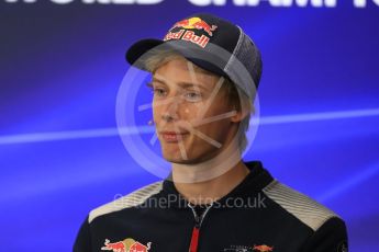 World © Octane Photographic Ltd. Formula 1 - American Grand Prix – Thursday Driver Press Conference – Part 1. Brendon Hartley - Scuderia Toro Rosso. Circuit of the Americas, Austin, Texas, USA. Thursday 19th October 2017. Digital Ref: 1984LB1D2405