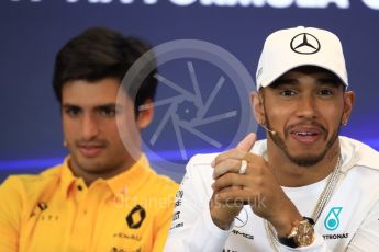 World © Octane Photographic Ltd. Formula 1 - American Grand Prix – Thursday Driver Press Conference – Part 1. Lewis Hamilton - Mercedes AMG Petronas F1 Team. Circuit of the Americas, Austin, Texas, USA. Thursday 19th October 2017. Digital Ref: 1984LB1D2474