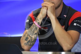 World © Octane Photographic Ltd. Formula 1 - American Grand Prix – Thursday Driver Press Conference – Part 2. Kevin Magnussen - Haas F1 Team. Circuit of the Americas, Austin, Texas, USA. Thursday 19th October 2017. Digital Ref: 1984LB1D2488