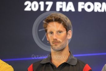 World © Octane Photographic Ltd. Formula 1 - American Grand Prix – Thursday Driver Press Conference – Part 2. Romain Grosjean - Haas F1 Team. Circuit of the Americas, Austin, Texas, USA. Thursday 19th October 2017. Digital Ref: 1984LB1D2527
