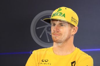 World © Octane Photographic Ltd. Formula 1 - American Grand Prix – Thursday Driver Press Conference – Part 2. Nico Hulkenberg - Renault Sport F1 Team. Circuit of the Americas, Austin, Texas, USA. Thursday 19th October 2017. Digital Ref: 1984LB1D2532