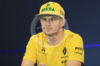 World © Octane Photographic Ltd. Formula 1 - American Grand Prix – Thursday Driver Press Conference – Part 2. Nico Hulkenberg - Renault Sport F1 Team. Circuit of the Americas, Austin, Texas, USA. Thursday 19th October 2017. Digital Ref: 1984LB1D2549
