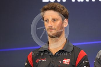 World © Octane Photographic Ltd. Formula 1 - American Grand Prix – Thursday Driver Press Conference – Part 2. Romain Grosjean - Haas F1 Team. Circuit of the Americas, Austin, Texas, USA. Thursday 19th October 2017. Digital Ref: 1984LB1D2557