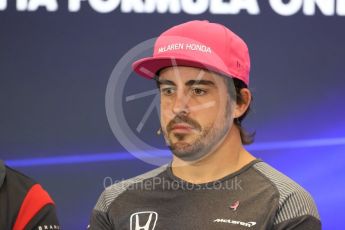 World © Octane Photographic Ltd. Formula 1 - American Grand Prix – Thursday Driver Press Conference – Part 2. Fernando Alonso - McLaren Honda. Circuit of the Americas, Austin, Texas, USA. Thursday 19th October 2017. Digital Ref: 1984LB1D2563
