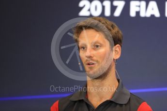 World © Octane Photographic Ltd. Formula 1 - American Grand Prix – Thursday Driver Press Conference – Part 2. Romain Grosjean - Haas F1 Team. Circuit of the Americas, Austin, Texas, USA. Thursday 19th October 2017. Digital Ref: 1984LB1D2577