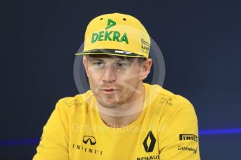 World © Octane Photographic Ltd. Formula 1 - American Grand Prix – Thursday Driver Press Conference – Part 2. Nico Hulkenberg - Renault Sport F1 Team. Circuit of the Americas, Austin, Texas, USA. Thursday 19th October 2017. Digital Ref: 1984LB1D2606
