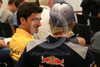 World © Octane Photographic Ltd. Formula 1 - American Grand Prix – Thursday Driver Press Conference – Part 1. Carlos Sainz - Renault Sport F1 Team and Brendon Hartley - Scuderia Toro Rosso. Circuit of the Americas, Austin, Texas, USA. Thursday 19th October 2017. Digital Ref: 1984LB2D5547