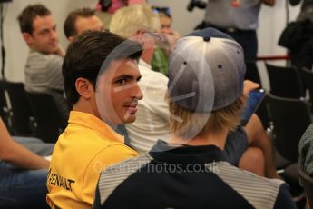 World © Octane Photographic Ltd. Formula 1 - American Grand Prix – Thursday Driver Press Conference – Part 1. Carlos Sainz - Renault Sport F1 Team and Brendon Hartley - Scuderia Toro Rosso. Circuit of the Americas, Austin, Texas, USA. Thursday 19th October 2017. Digital Ref: 1984LB2D5558