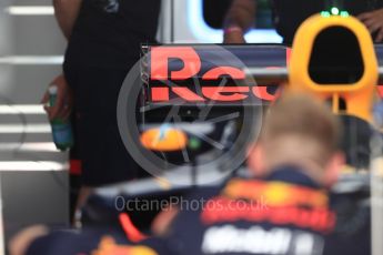 World © Octane Photographic Ltd. Formula 1 - American Grand Prix - Thursday - Pit Lane. Red Bull Racing RB13. Circuit of the Americas, Austin, Texas, USA. Thursday 19th October 2017. Digital Ref: 1983LB1D2655
