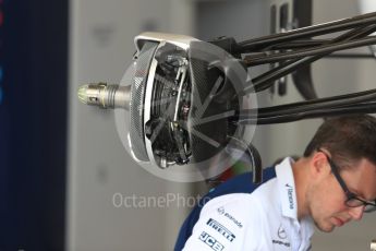 World © Octane Photographic Ltd. Formula 1 - American Grand Prix - Thursday - Pit Lane. Williams Martini Racing FW40. Circuit of the Americas, Austin, Texas, USA. Thursday 19th October 2017. Digital Ref: 1983LB1D2778