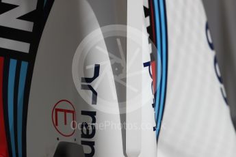 World © Octane Photographic Ltd. Formula 1 - American Grand Prix - Thursday - Pit Lane. Williams Martini Racing FW40. Circuit of the Americas, Austin, Texas, USA. Thursday 19th October 2017. Digital Ref: 1983LB1D2823