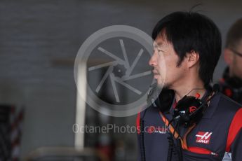 World © Octane Photographic Ltd. Formula 1 - American Grand Prix - Thursday - Pit Lane. Ayao Komatsu – Haas Race Engineer. Circuit of the Americas, Austin, Texas, USA. Thursday 19th October 2017. Digital Ref: 1983LB1D2911