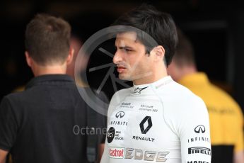 World © Octane Photographic Ltd. Formula 1 - American Grand Prix - Thursday - Pit Lane. Carlos Sainz - Renault Sport F1 Team R.S.17. Circuit of the Americas, Austin, Texas, USA. Thursday 19th October 2017. Digital Ref: 1983LB1D2958
