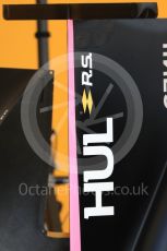 World © Octane Photographic Ltd. Formula 1 - American Grand Prix - Thursday - Pit Lane. Renault Sport F1 Team R.S.17. Circuit of the Americas, Austin, Texas, USA. Thursday 19th October 2017. Digital Ref: 1983LB1D2991