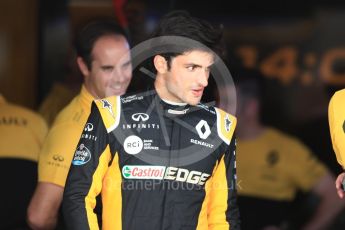 World © Octane Photographic Ltd. Formula 1 - American Grand Prix - Thursday - Pit Lane. Carlos Sainz - Renault Sport F1 Team R.S.17. Circuit of the Americas, Austin, Texas, USA. Thursday 19th October 2017. Digital Ref: 1983LB1D3000