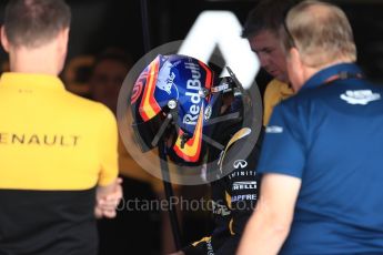 World © Octane Photographic Ltd. Formula 1 - American Grand Prix - Thursday - Pit Lane. Carlos Sainz - Renault Sport F1 Team R.S.17. Circuit of the Americas, Austin, Texas, USA. Thursday 19th October 2017. Digital Ref: 1983LB1D3012