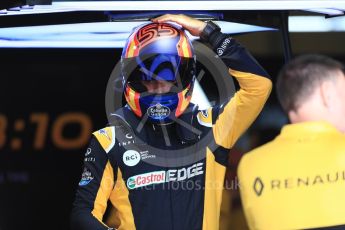 World © Octane Photographic Ltd. Formula 1 - American Grand Prix - Thursday - Pit Lane. Carlos Sainz - Renault Sport F1 Team R.S.17. Circuit of the Americas, Austin, Texas, USA. Thursday 19th October 2017. Digital Ref: 1983LB1D3016