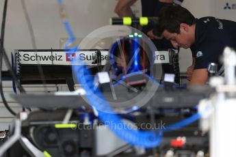 World © Octane Photographic Ltd. Formula 1 - American Grand Prix - Thursday - Pit Lane. Sauber F1 Team C36. Circuit of the Americas, Austin, Texas, USA. Thursday 19th October 2017. Digital Ref: 1983LB1D3100