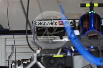 World © Octane Photographic Ltd. Formula 1 - American Grand Prix - Thursday - Pit Lane. Sauber F1 Team C36. Circuit of the Americas, Austin, Texas, USA. Thursday 19th October 2017. Digital Ref: 1983LB1D3110