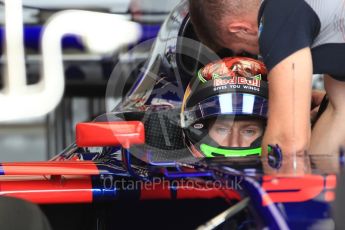 World © Octane Photographic Ltd. Formula 1 - American Grand Prix - Thursday - Pit Lane. Brendon Hartley - Scuderia Toro Rosso STR12. Circuit of the Americas, Austin, Texas, USA. Thursday 19th October 2017. Digital Ref: 1983LB1D3164