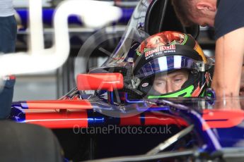 World © Octane Photographic Ltd. Formula 1 - American Grand Prix - Thursday - Pit Lane. Brendon Hartley - Scuderia Toro Rosso STR12. Circuit of the Americas, Austin, Texas, USA. Thursday 19th October 2017. Digital Ref: 1983LB1D3168