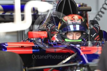 World © Octane Photographic Ltd. Formula 1 - American Grand Prix - Thursday - Pit Lane. Brendon Hartley - Scuderia Toro Rosso STR12. Circuit of the Americas, Austin, Texas, USA. Thursday 19th October 2017. Digital Ref: 1983LB1D3176