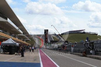 World © Octane Photographic Ltd. Formula 1 - American Grand Prix - Thursday - Pit Lane. Pink pit lane to raise awareness of Breast Cancer. Circuit of the Americas, Austin, Texas, USA. Thursday 19th October 2017. Digital Ref: 1983LB2D5662