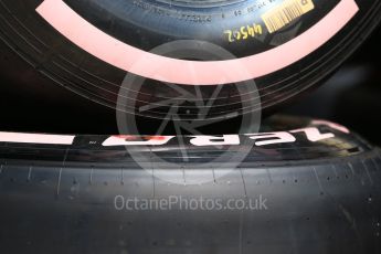 World © Octane Photographic Ltd. Formula 1 - American Grand Prix - Thursday - Pit Lane. Pirelli to raise awareness of Breast Cancer. Circuit of the Americas, Austin, Texas, USA. Thursday 19th October 2017. Digital Ref: