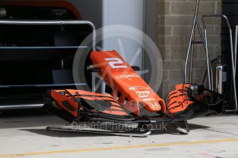 World © Octane Photographic Ltd. Formula 1 - American Grand Prix - Thursday - Pit Lane. Stoffel Vandoorne - McLaren Honda MCL32. Circuit of the Americas, Austin, Texas, USA. Thursday 19th October 2017. Digital Ref: 1983LB2D5714