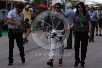 World © Octane Photographic Ltd. Formula 1 - American Grand Prix - Thursday - Pit Lane. Fernando Alonso - McLaren Honda MCL32. Circuit of the Americas, Austin, Texas, USA. Thursday 19th October 2017. Digital Ref: 1983LB2D5754