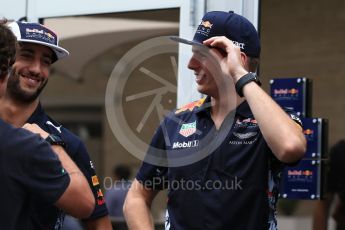 World © Octane Photographic Ltd. Formula 1 - American Grand Prix - Thursday - Pit Lane. Max Verstappen - Red Bull Racing RB13. Circuit of the Americas, Austin, Texas, USA. Thursday 19th October 2017. Digital Ref: 1983LB2D5782