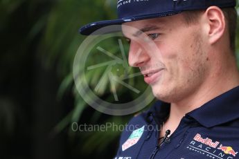 World © Octane Photographic Ltd. Formula 1 - American Grand Prix - Thursday - Pit Lane. Max Verstappen - Red Bull Racing RB13. Circuit of the Americas, Austin, Texas, USA. Thursday 19th October 2017. Digital Ref: 1983LB2D5828