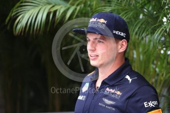 World © Octane Photographic Ltd. Formula 1 - American Grand Prix - Thursday - Pit Lane. Max Verstappen - Red Bull Racing RB13. Circuit of the Americas, Austin, Texas, USA. Thursday 19th October 2017. Digital Ref: 1983LB2D5854